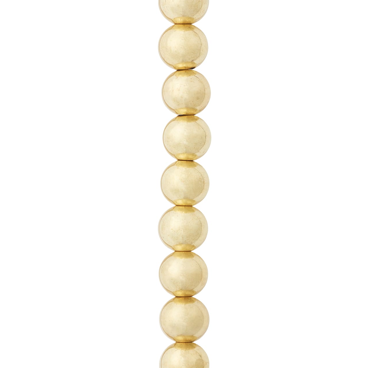 12 Pack: Gold Metal Round Beads, 8mm by Bead Landing™